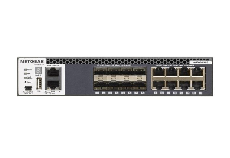 Комутатор NETGEAR M4300-8X8F (XSM4316S) 8x10GE, 8xSFP+, керований L3 з можливістю стекування