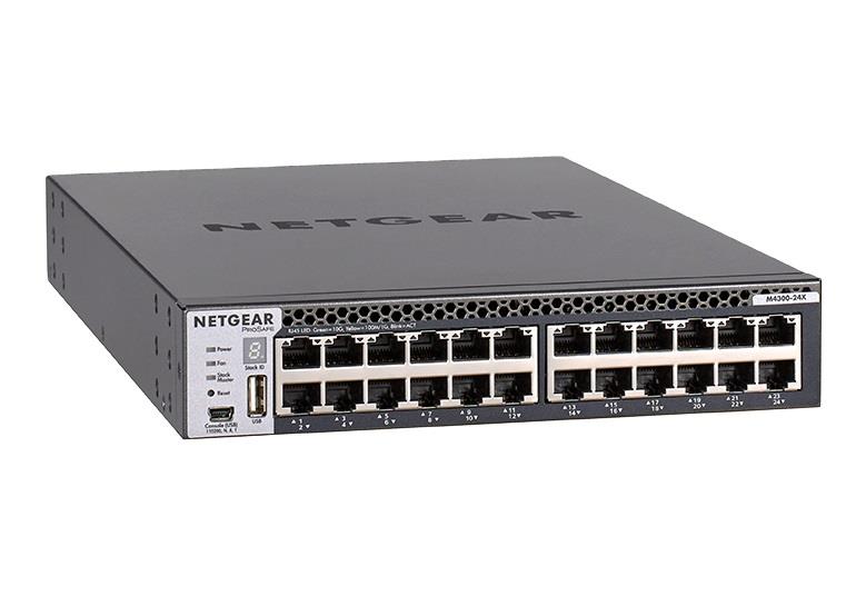 Комутатор NETGEAR M4300-24X (XSM4324CS) 24x10GE, 4xSFP+, керований L3 з можливістю стекування