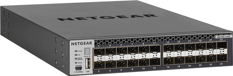 Комутатор NETGEAR M4300-24XF (XSM4324FS) 24xSFP+, 2x10GE combo, керований L3 з можливістю стекування