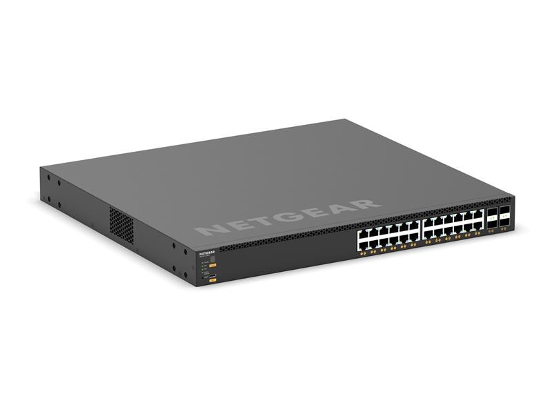 Комутатор NETGEAR M4350-24X4V (XSM4328CV), 24x10G/Multi-Gig PoE+, 576Вт (можливо збільшити до 720Вт), 4xSFP28 25G, керований L3 з можливістю стекування