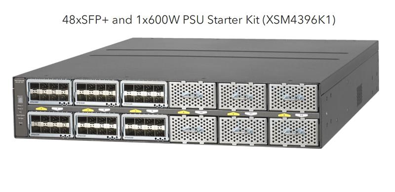 Комутатор NETGEAR M4300-96X (XSM4396K1) 48x10G SFP+, 600W PSU, 6 пустих слотів, керований L3 з можливістю стекування