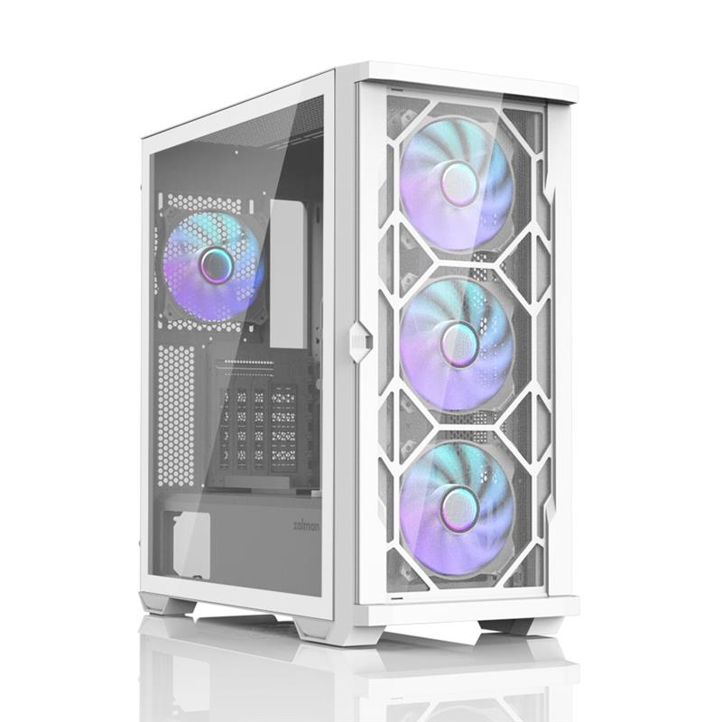 Корпус Zalman Z10 Duo без БЖ, 2xUSB3.0, 1xUSB Type-C, 4x120мм ARGB, VGA 395мм, LCS ready, TG Side Panel, EATX, білий