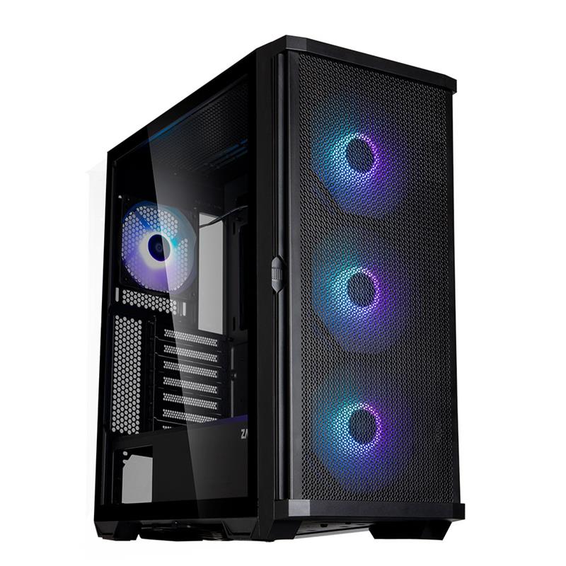 Корпус Zalman Z10 Plus без БЖ, 2xUSB3.0, 1xUSB Type-C, 3x140мм ARGB, 1x120мм ARGB, VGA 395мм, LCS ready, TG Side Panel, EATX, чорний