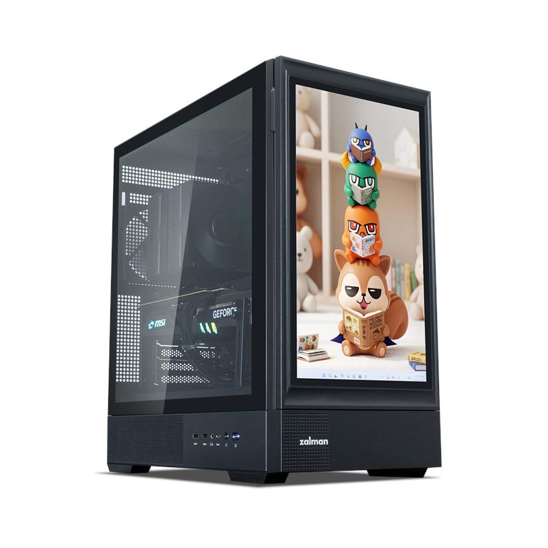 Корпус Zalman Z20 DS, без БЖ, 2xUSB3.0, 1хUSB Type-C, 3х120мм, TG Side Panel, ATX, Monitor, чорний