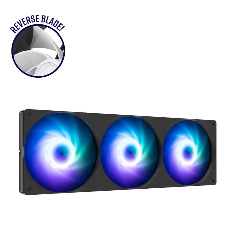Корпусний вентилятор Zalman XF360R ARGB, 3x120мм, 600-2000rpm, 4pin PWM, 3pin+5VARGB, 32,9dBa, чорний