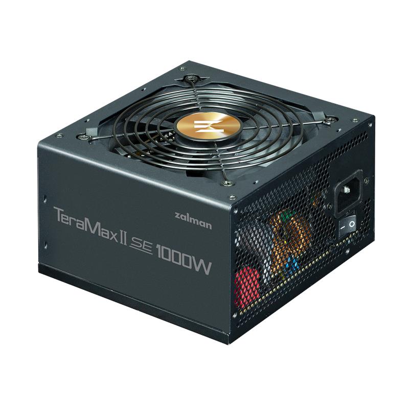Блок живлення Zalman Teramax II SE (1000W) 89%, 80+ Gold, 120мм, 1xMB 28pin (18+10), 2xCPU(4pin+ 4pin), 3xMolex, 12xSATA, 4xPCIe 8pin(6+2), 1xPCIe GEN5 16pin, Fully Modular