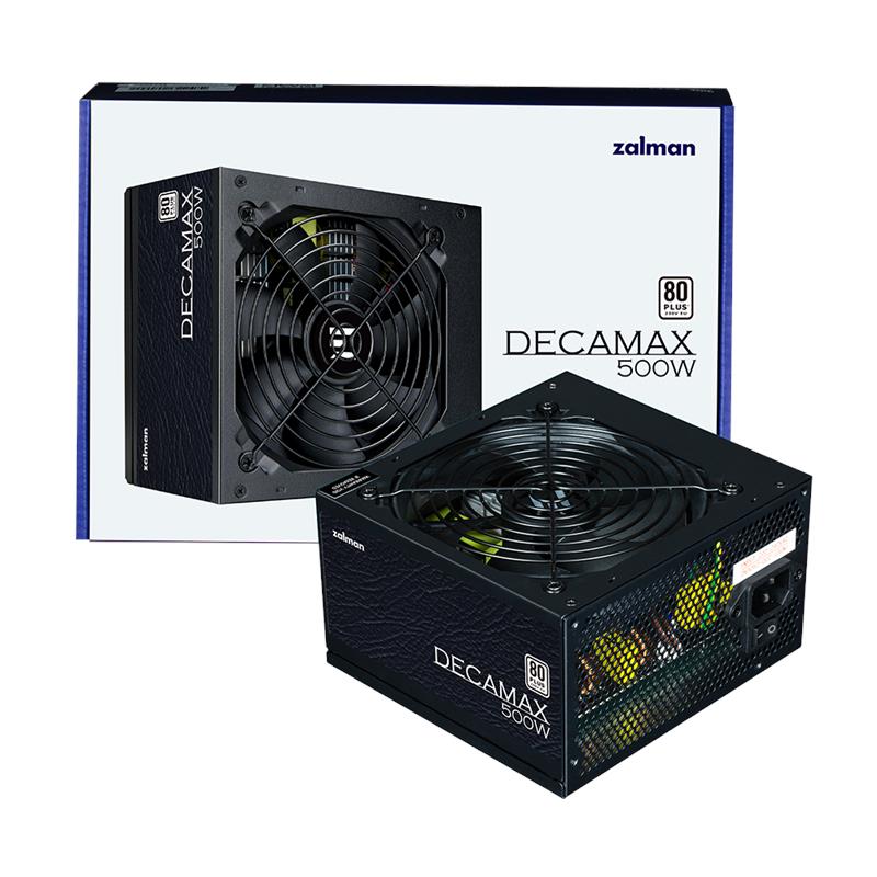 Блок живлення Zalman Decamax (500W) 85%, 80 Plus, 120мм, 1xMB 24pin(20+4), 1xCPU 8pin(4+4), 3xMolex, 4xSATA, 2xPCIe 8pin(6+2)