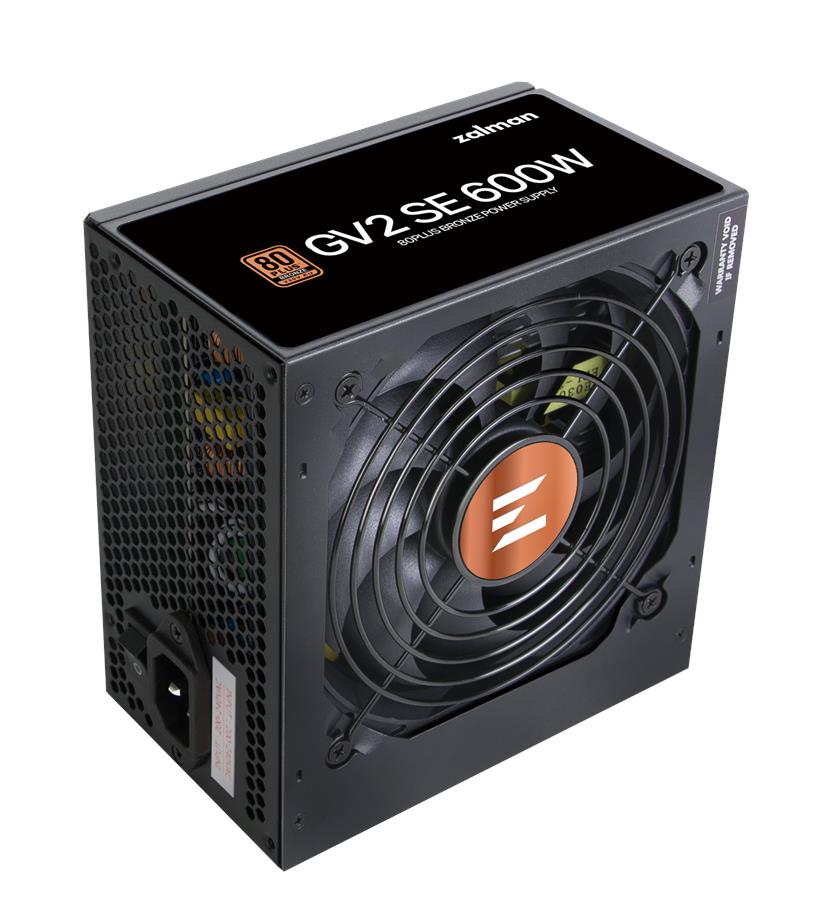 Блок живлення Zalman GV2SE (600W) 88%, 80+ Bronze, 120мм, 1xMB 24pin(20+4), 1xCPU(4pin+ 8pin), 4xMolex, 6xSATA, 2xPCIe 8pin(6+2)